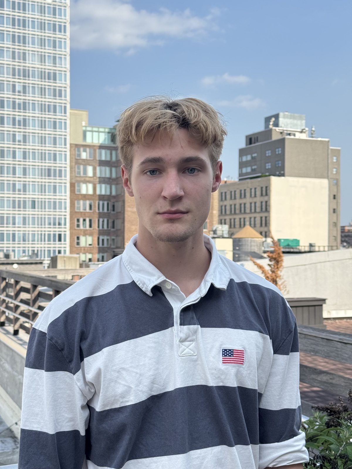 Morgan Stuart on a New York City rooftop